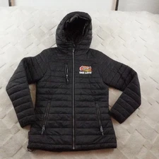 Raising Cane's Puffer Jacket Womens Extra Small Black Storm Tech Full Zip Hoodie