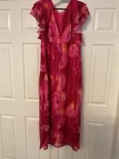 Ladies Long Evening Dress Size 24 Pink Cruise