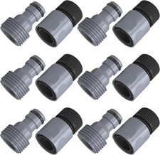 Garden Hose Quick Connect Fittings 3/4 Inch Plastic Hose Connector Set Male Fema