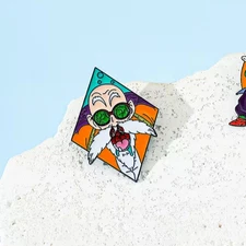 Dragon Ball Z DBZ Super Daima Master Roshi Manga Pin Anime New Funny Nose Bleed