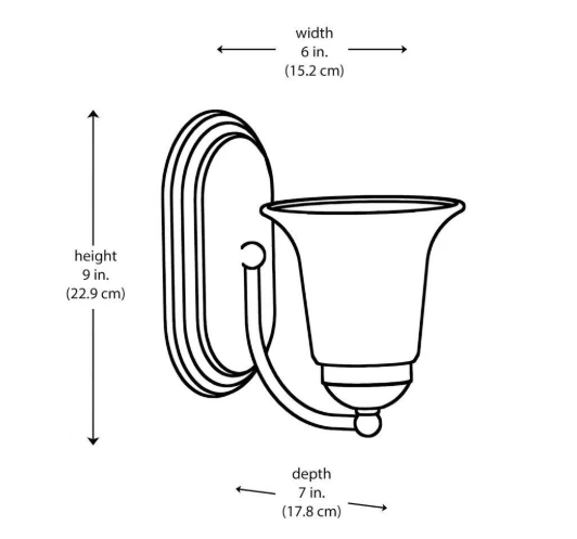 Aplique de pared Bel Air Lighting colección Cabernet 1 luz níquel cepillado Foto 3 de 4