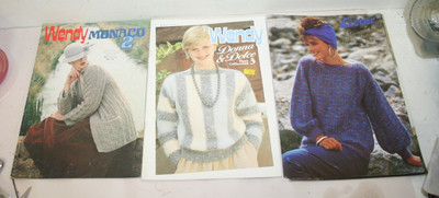Vintage Konvolut 3 x Wendy Strickanleitungen in sehr gutem Zustand ~um 1980 ~ (DEB27)