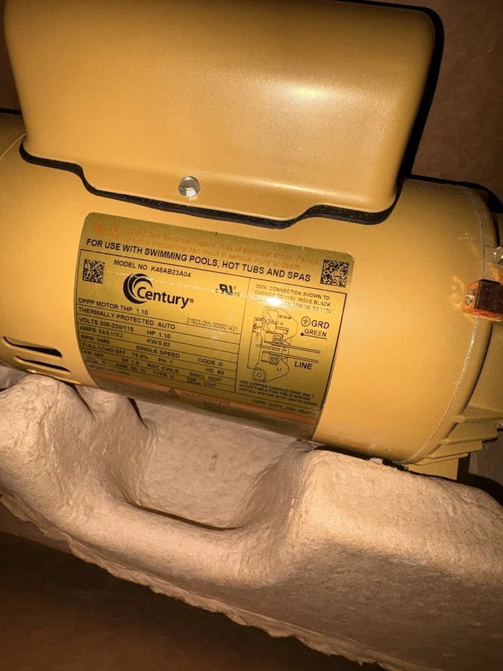 BRAND New!Century Hayward K48AB23A04 Motor Hayward Pump Motor Pool-Hot Tubs Spas - Image 4 of 4
