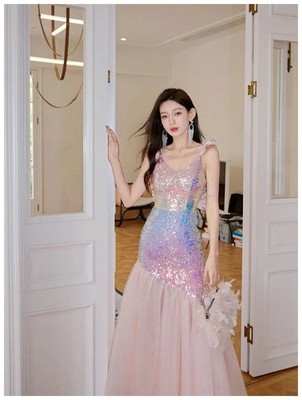 slim fit dress slacks Clarisse 811128 Prom Dress - Pastel Ombre