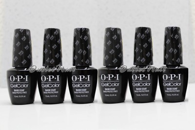 LOT 6 OPI GelColor BASE COAT GC 010 15mL/0.5oz Soak Off UV Gel Polish Ship 24H