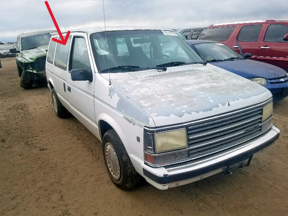 Caravana, Town & Country, Voyager: 1984, 1985, 1986-1990, puerta trasera derecha vidrio Foto 2 de 4