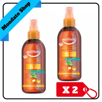 EQUILIBRA BRÄUNUNGSÖL ALOE SPF6 150ml OHNE GAS (X2)