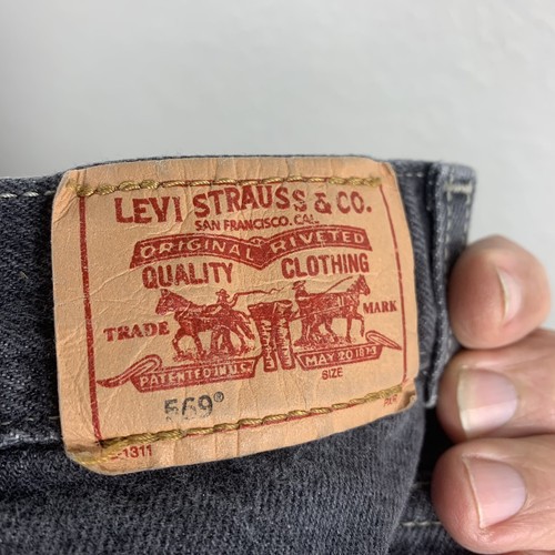 Levi's 569 Jeans Boys 7S Regular Loose Straight Faded Black Adjustable Waist - Picture 4 of 12