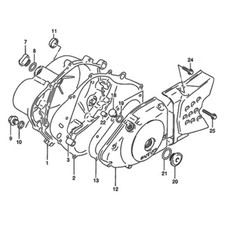 SUZUKI DR 125 SE 1994-2003 Kit n&#176;1 vis BTR inox moteur DR125 DR125SE