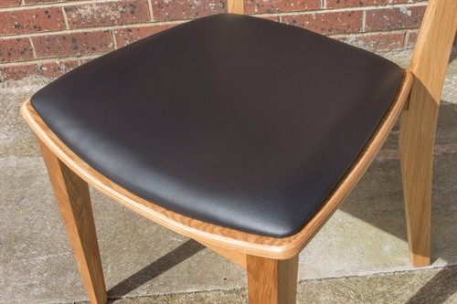 Hervey Bay Dining Chair - Solid American Oak Frame - Seat Upholstery Options - Picture 6 of 12