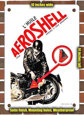 Metal Sign - 1930 Lhuile Aeroshell - 10x14 Inches