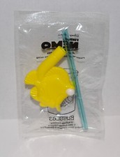 Vintage Cereal Premium toy, Disney Pixar Finding Nemo straw (yellow)