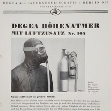 Original WWII WW2 German pilot bomber oxygen mask Degea AUER Luftwaffe air force