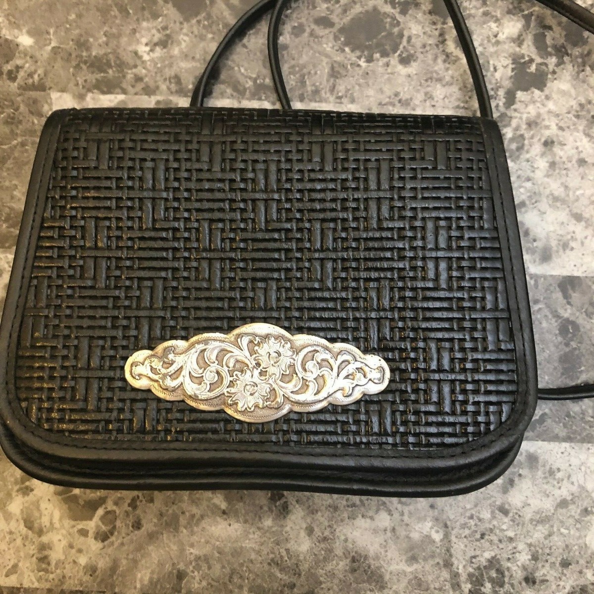 Zippi Leather Handbags Black Crossbody 8X6X2 Made In USA | eBay