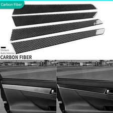 4Pcs Real Carbon Fiber Interior Door Panel Cover Trim For Lexus GS GS350 2012-20