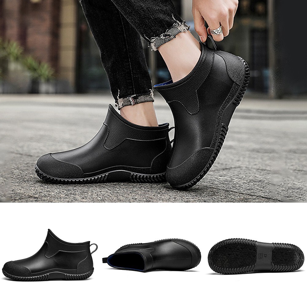 Hot Sale Men Shoes Rain Boots Black 