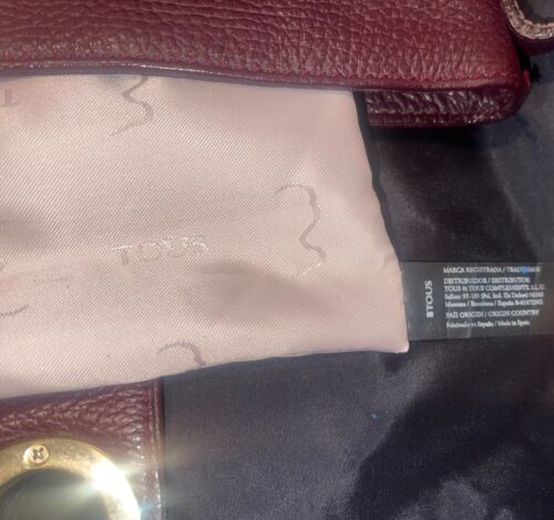 Authentic Tous Burgundy Genuine Leather Crossbody bag - Imagen 19 de 24