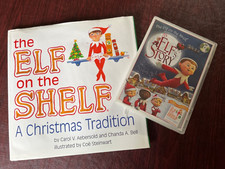 The Elf on the Shelf BOOK and An Elf's Story DVD Christmas Tradition 2 pc Nice 