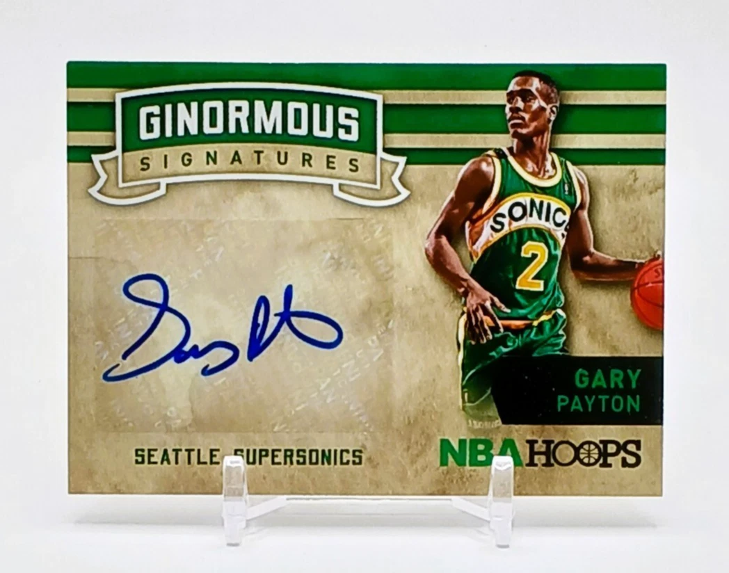 Panini Gary Payton Basketball Autographed Sports Trading Cards