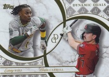 CORBIN CARROLL ESTEURY RUIZ TOPPS DYNAMIC DUALS BASE A'S DIAMONDBACKS #47 2024