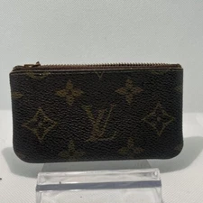 Louis Vuitton M62650 Monogram Pochette Cles Coin Purse Key Case Key Ring Auth