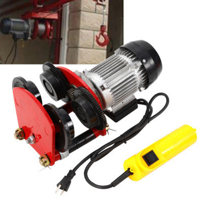 1 Ton Electric Hoist Trolley Overhead Motor Winch Hoist Lift Garage Crane