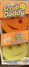Scrub Daddy Colors FlexTexture Scrubber 6ct + Daddy Caddy FREE SHIPPING