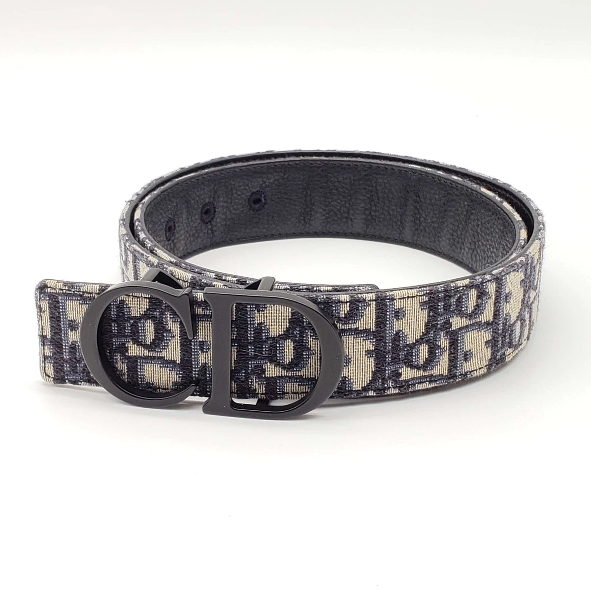 Dior belt Black x silver Women Authentic secondhand Vintage CHRISTIAN DIOR Black Leather Silver Buckle Western  main image 4