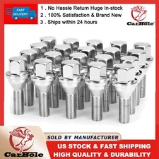 20x Chrome 12x1.25 19mm Hex Wheel Lug Bolt 28mm Shank For Dart/Cherokee/Compass