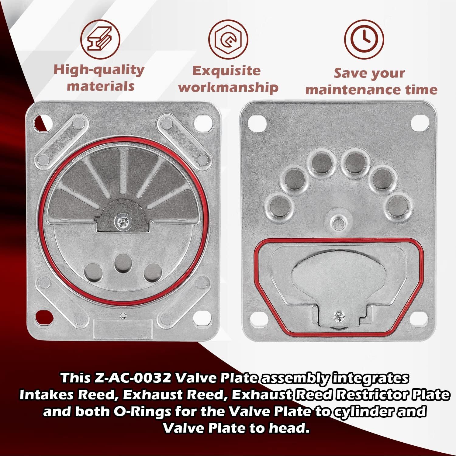 ZAC0032 Compressor Valve Plate Assembly for Craftsman, Devilbiss, Porter Cable