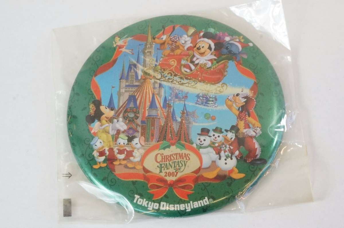 Tokyo Disney Resort Button TDL Christmas Fantasy 2007 Mickey TDR