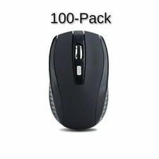 100x Lot Wireless Mouse Optical USB Laptop PC Computer 2.4GHZ Black DPI Mice