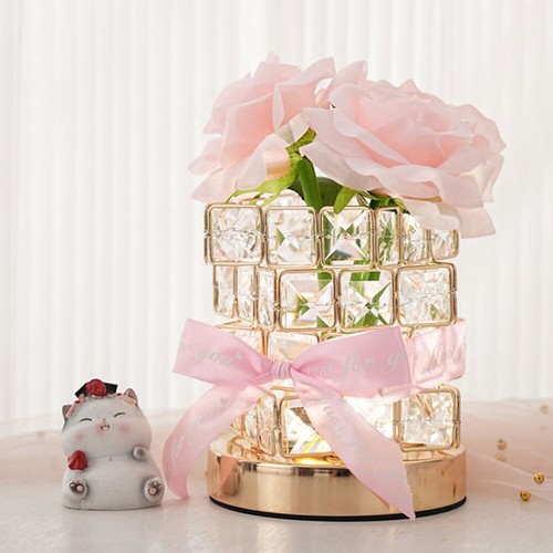 Crystal Table Lamp Diamond Rose Bar Night Light LED Touch Atmosphere Bedside - Picture 11 of 16