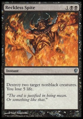 Magic the Gathering MTG Reckless Spite (123) Conspiracy   LP