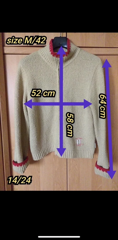 Cárdigan Thomas Burberry Yello Cremallera Completa Tejido Cremallera Chaqueta Jersey Talla M Foto 2 de 4