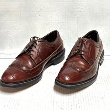 Mason Executive Imperials 10B Longwing Pebbled Derby Dress Shoes USA Brown