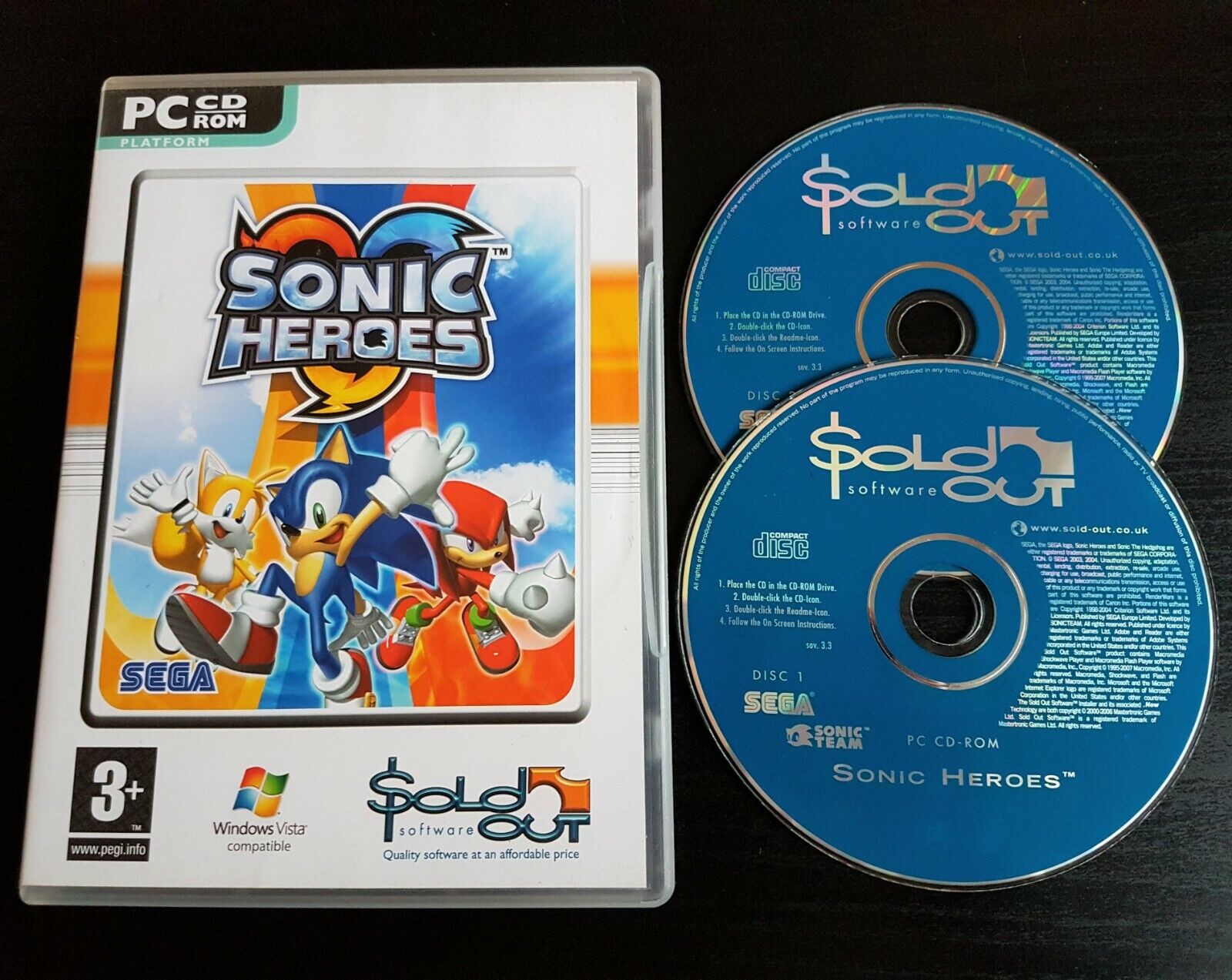 Sonic Classic Heroes 16-bit MD Game Card Fit  