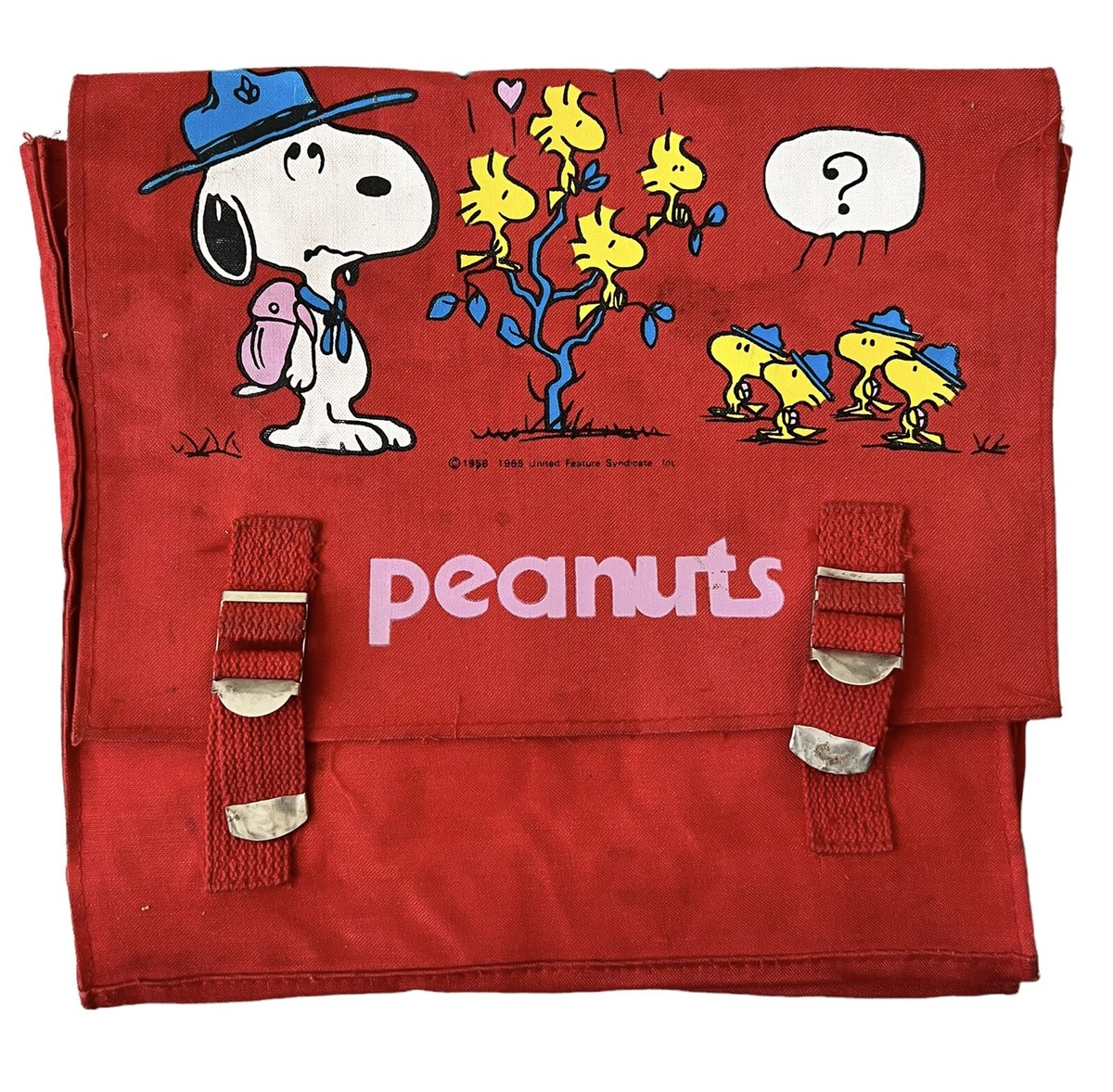 Snoopy and Woodstock Red Backpack Black and Red Snoopy, Charlie Brown & Woodstock Peanuts Backpack main image 4