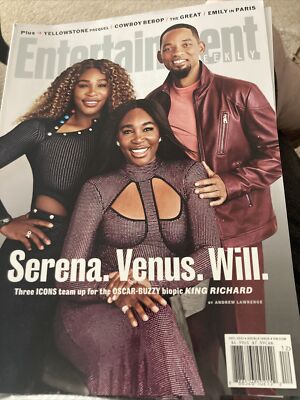 Entertainment Weekly Magazine December 2021. Serena, Venus ,Will Smith. T-589