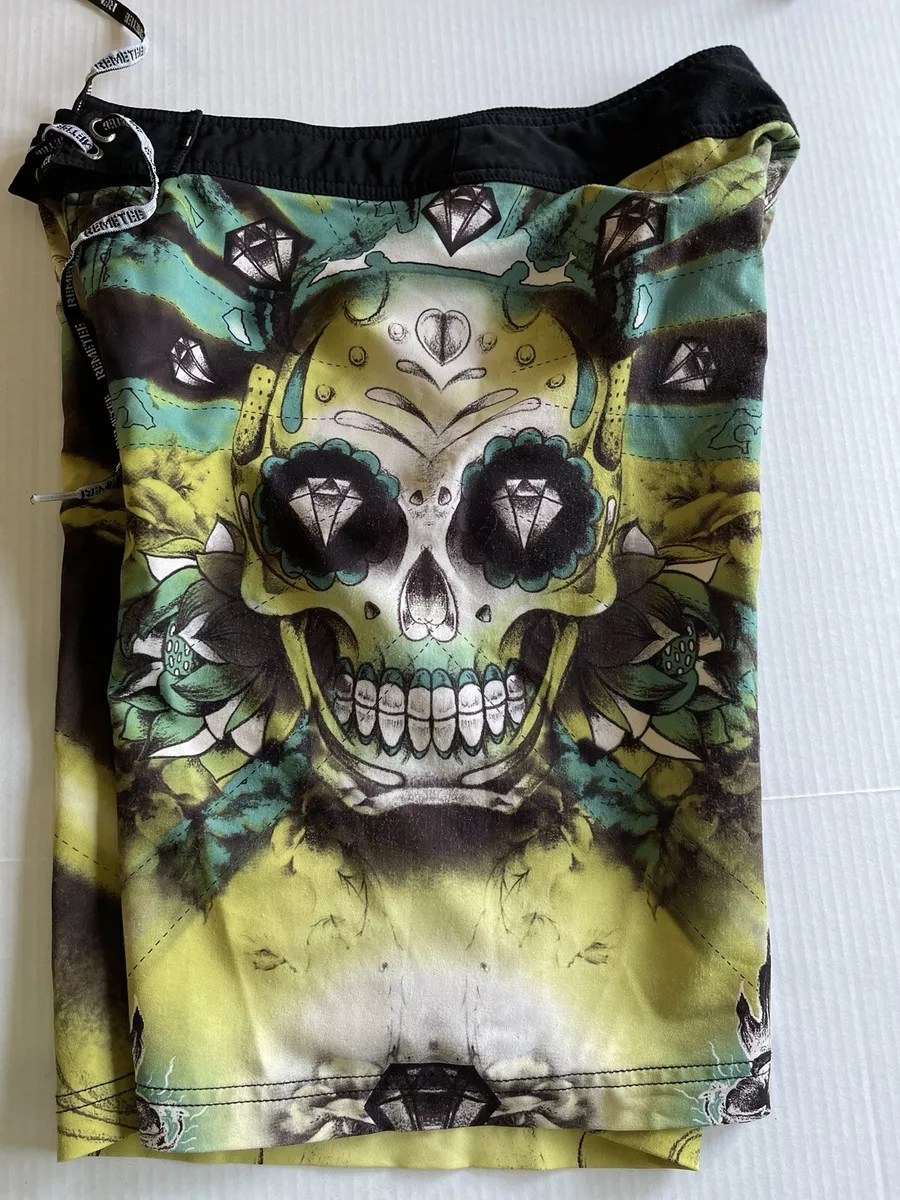 Mens skull shop board shorts
