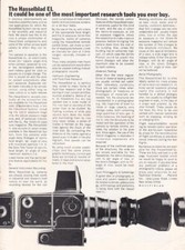 1967 Hasselblad EL Camera Print-Ad / Great AD