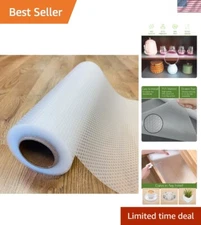 Versatile 12" x 33 FT Non-Slip Kitchen Shelf Liners - Easy Cut & Washable