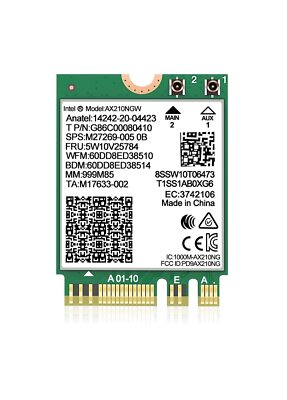 WiFi 6E Wireless Card Intel AX210 NGW Bluetooth 5.3 Tri-Band 5400Mbps Network...