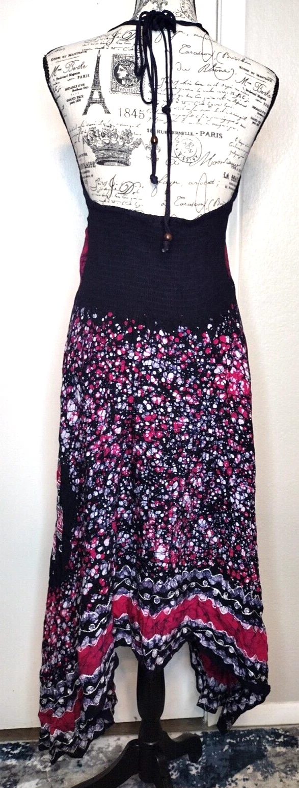 VETEMENTS Abito Advance Apparels Halter hippie boho fazzoletto fustella tye ricamato