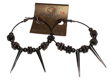 Spiked Large Hoop Fashion Earrings Jewelry- Lead  Nickel -BRAND NEW     