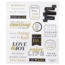 2 Sheets Inspirational Words & Phrases Stickers Papercraft Planner Journal Faith
