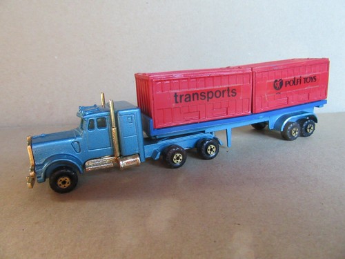 963L Rare Polfi Toys Grèce Kenworth Camion Portes Containers 1:90