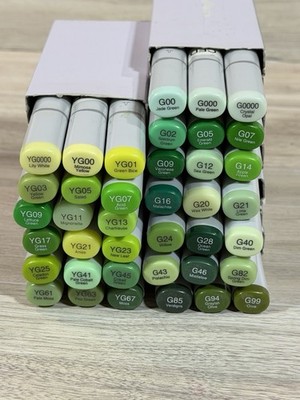 Copic Sketch Markers green color family YG(Yellow Green) G(Green) Series Lot-39