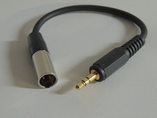 7-inch Mini XLR Male to 3.5mm Stereo Male Plug Pro Lapel Mic Cable Adapter