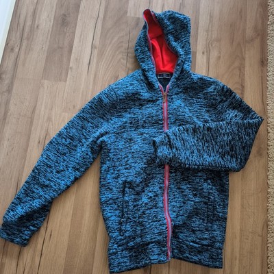 Sportliche Damenjacke von Simran, Gr. XL In Blau Meliert Und Rot Abgesetzt